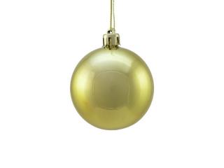Venkovní vánoční ozdoba - vánoční koule, 6cm, metalická zlatá (6 ks) (Vánoční ozdoby)