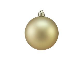 Venkovní vánoční ozdoba - vánoční koule, 7cm, matná zlatá (6 ks) (Vánoční ozdoby)