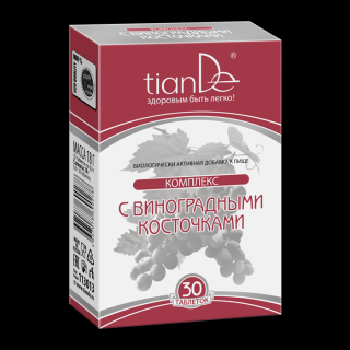 Tiande Tablety s extraktem z jader vinné révy 30 tabl
