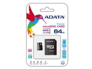 ADATA MicroSDXC karta 64GB Class 10 + SD adaptér