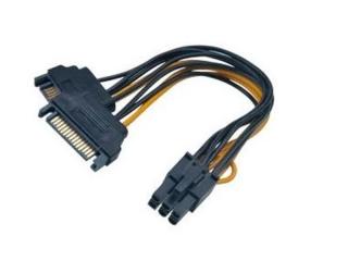 AKASA kabel 2xSATA na 6pin PCIE adaptér - 15cm