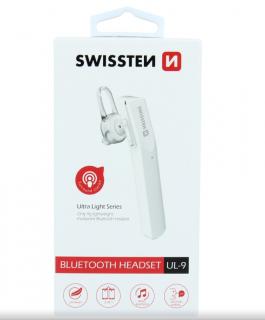 BLUETOOTH HEADSET SWISSTEN ULTRA LIGHT UL-9 BÍLÝ