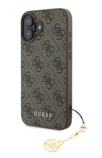 Guess 4G Charm Zadní Kryt pro iPhone 16 Tone on Tone Brown