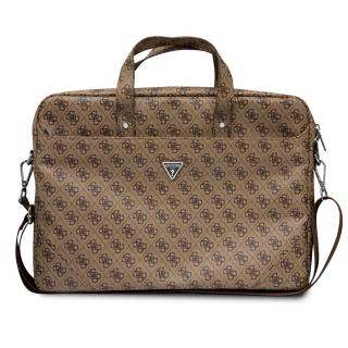 Guess 4G PU Triangle Logo Computer Bag 15/16  Brown