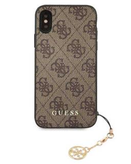 Guess Charms Hard Case 4G Brown pro iPhone X