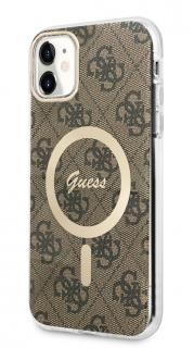 Guess IML 4G MagSafe Zadní Kryt pro iPhone 11 Brown