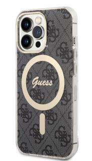 Guess IML 4G MagSafe Zadní Kryt pro iPhone 13 Pro Black