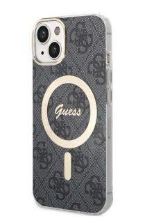 Guess IML 4G MagSafe Zadní Kryt pro iPhone 14 Black