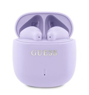Guess Printed Classic Logo TWS Bezdrátová Sluchátka Purple
