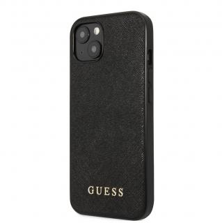 Guess Saffiano PU Silicone Zadní Kryt pro iPhone 13 Black