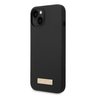 Guess Silicone Metal Logo MagSafe Zadní Kryt pro iPhone 14 Plus Black