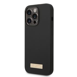 Guess Silicone Metal Logo MagSafe Zadní Kryt pro iPhone 14 Pro Max Black