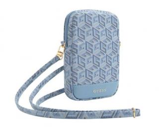 Guess Zip GCube Bottom Stripe Phone Bag Blue
