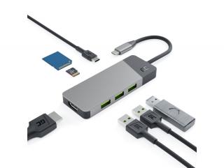 HUBGC01 GreenCell dokovací stanice USB-C 7v1