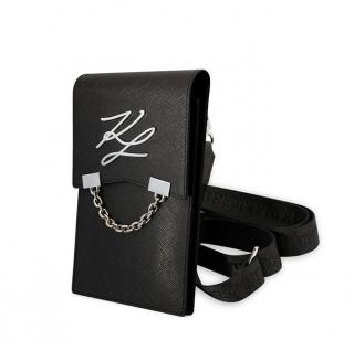 Karl Lagerfeld Autograph Chain Phone Bag Black