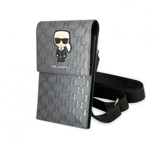 Karl Lagerfeld Ikonik Karl Monogram Phone Bag Black