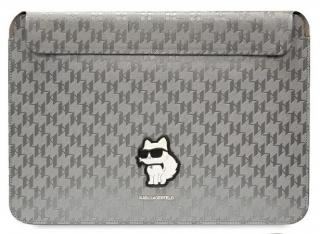 Karl Lagerfeld Saffiano Monogram Choupette Computer Sleeve 14  Silver