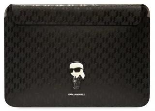 Karl Lagerfeld Saffiano Monogram Ikonik Computer Sleeve 14  Black