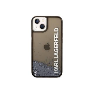 Karl Lagerfeld Translucent Liquid Glitter Zadní Kryt pro iPhone 14 Black