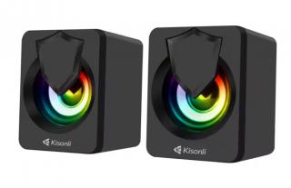 Kisonli L-1030 Reproduktory AUX, 2x2.5W - Černá