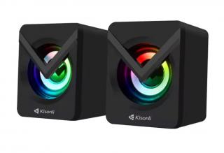 Kisonli L-1040 Reproduktory AUX, 2x2.5W - Černá