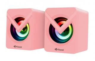 Kisonli L-1040 Reproduktory AUX, 2x2.5W - Růžová
