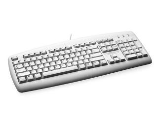 Logitech Value Keyboard, USB+PS2, CZ, bílá  + powerbanka ZDARMA