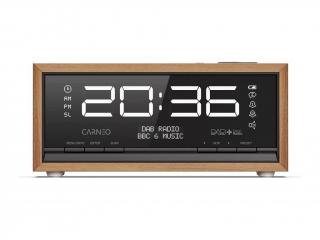 Rádio CARNEO C100, DAB+, FM, BT, budík, OLED, wood