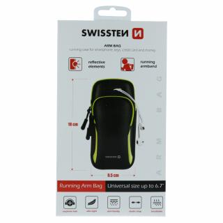 Swissten Armband sportovní pouzdro pro 6,7  telefony - černé