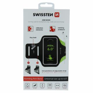 Swissten Armband sportovní pouzdro pro 6  telefony - černé