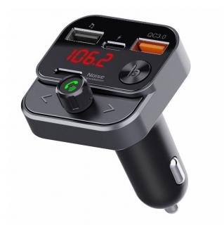 Swissten CL FM Transmitter Autonabíječka USB-C 30W  - černá
