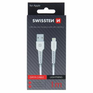 Swissten datový kabel USB/lighting 1,0 m - bílý