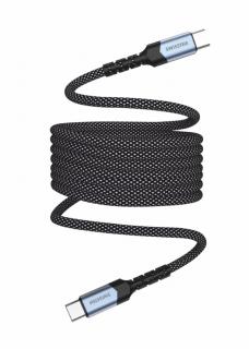 Swissten magnetický datový kabel samonavíjecí USB-C / USB-C 1 m