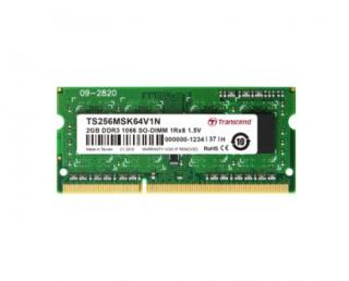 Transcend 2GB DDR3 1066MHz CL7 SODIMM PN: TS256MSK64V1N