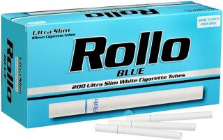 5x Ultra SLIM bílé dutinky ROLLO BLUE 200 -  filtr 20mm