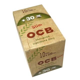 BOX (10x) Cigaretové filtry OCB Slim Bio 120+30ks