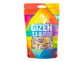 Filtry s aktivním uhlím GIZEH  Rainbow  Slim 6mm, 210ks