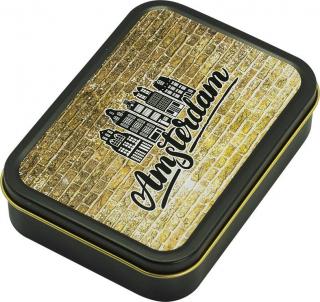 Hranatá krabička na tabák AMSTERDAM  (8 x 11 cm)