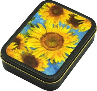 Hranatá krabička na tabák SUN FLOWERS (8 x 11 cm)