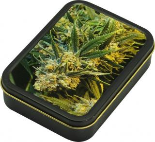 Hranatá krabička na tabák WEED (8 x 11 cm)
