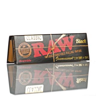 Papírky RAW Black Connoisseur 1 1/4 + filtry
