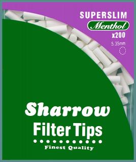 SHARROW Super Slim Menthol Filters 200ks - 5,3mm