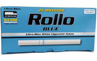 Ultra SLIM bílé dutinky ROLLO BLUE 200 - extra filtr 25mm NOVINKA!