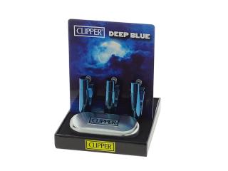 Zapalovač CLIPPER Deep Blue + plechová krabička