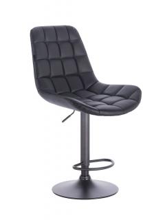 Barová židle PARIS - černá na černé podstavě