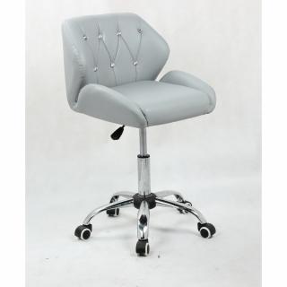 Pracovní / kosmetická židle PALERMO na kolečkové podstavě - šedá RS_TOP