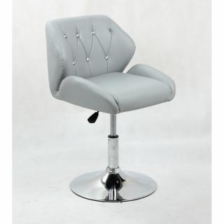 Pracovní / kosmetická židle PALERMO na kulaté podstavě - šedá
