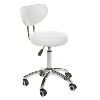 Pracovní židle / taburet BARI - bílá