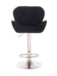 Velurová barová židle MILANO - černá