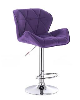 Velurová barová židle MILANO - fialová